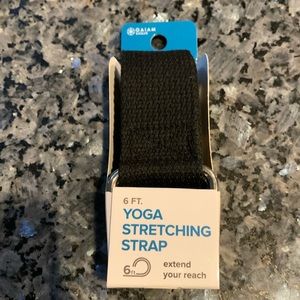 🎁New NWT Gaiam Yoga Stretching Strap 6 ft. Black